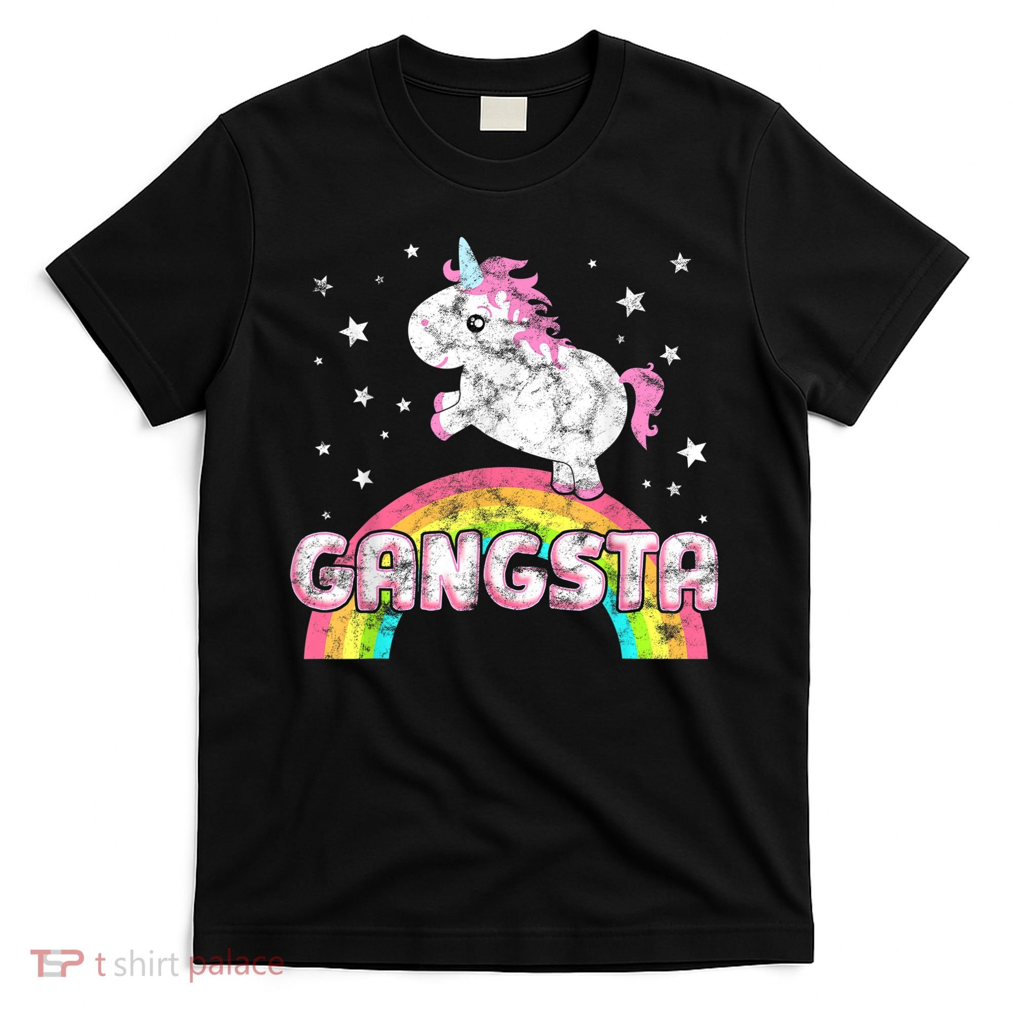 Funny Gift For Ironic Cool Unicorn Gangsta Rap Music Festival T-Shirt