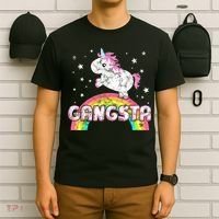 Funny Gift For Ironic Cool Unicorn Gangsta Rap Music Festival T-Shirt thumb 6