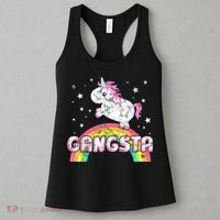Funny Gift For Ironic Cool Unicorn Gangsta Rap Music Festival Women's Tank Top thumb 3