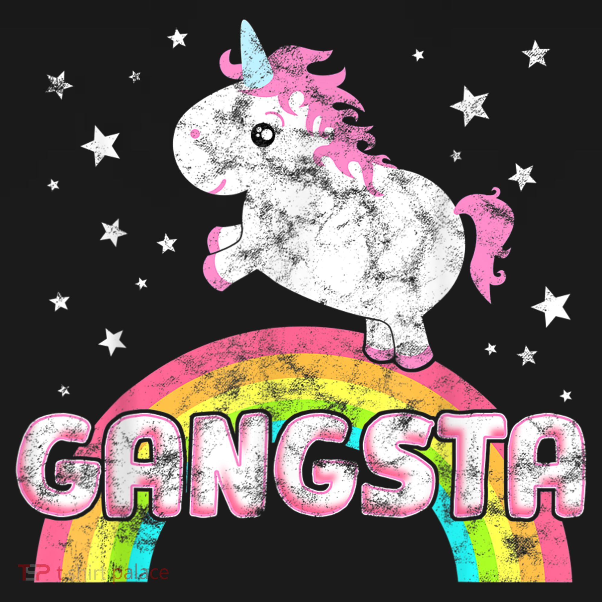 Funny Gift For Ironic Cool Unicorn Gangsta Rap Music Festival Women's Tank Top