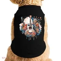 Floral Guitar Doggie Tank thumb 0