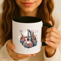 Floral Guitar Coffee Mug thumb 3