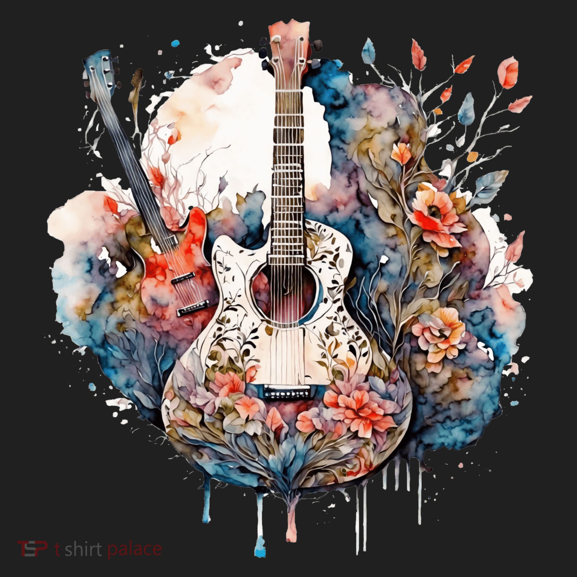 Floral Guitar Tumbler