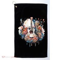 Floral Guitar Golf Towel thumb 0