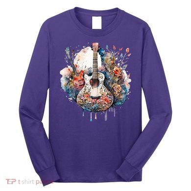 Floral Guitar Long Sleeve Shirt