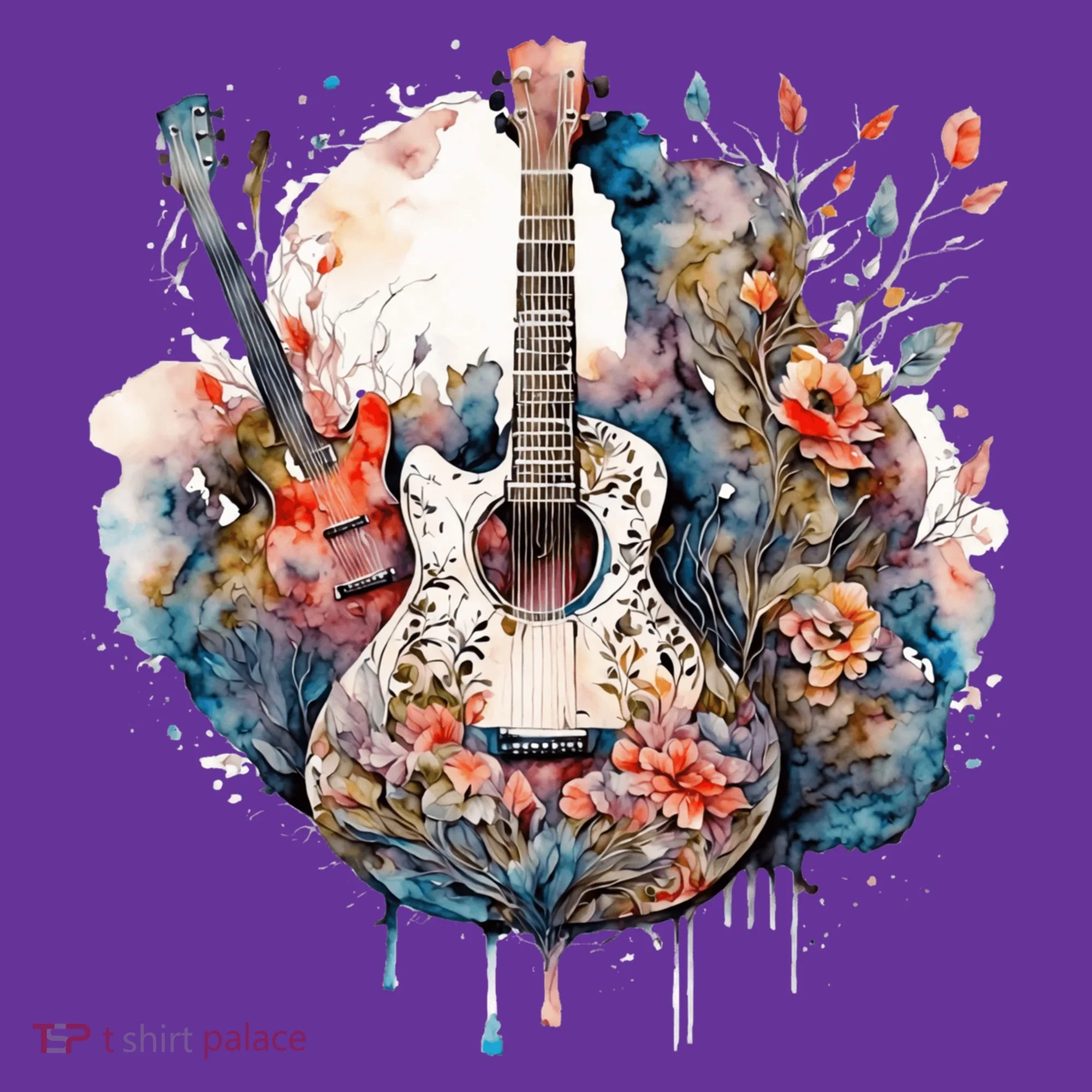 Floral Guitar Sweatshirt
