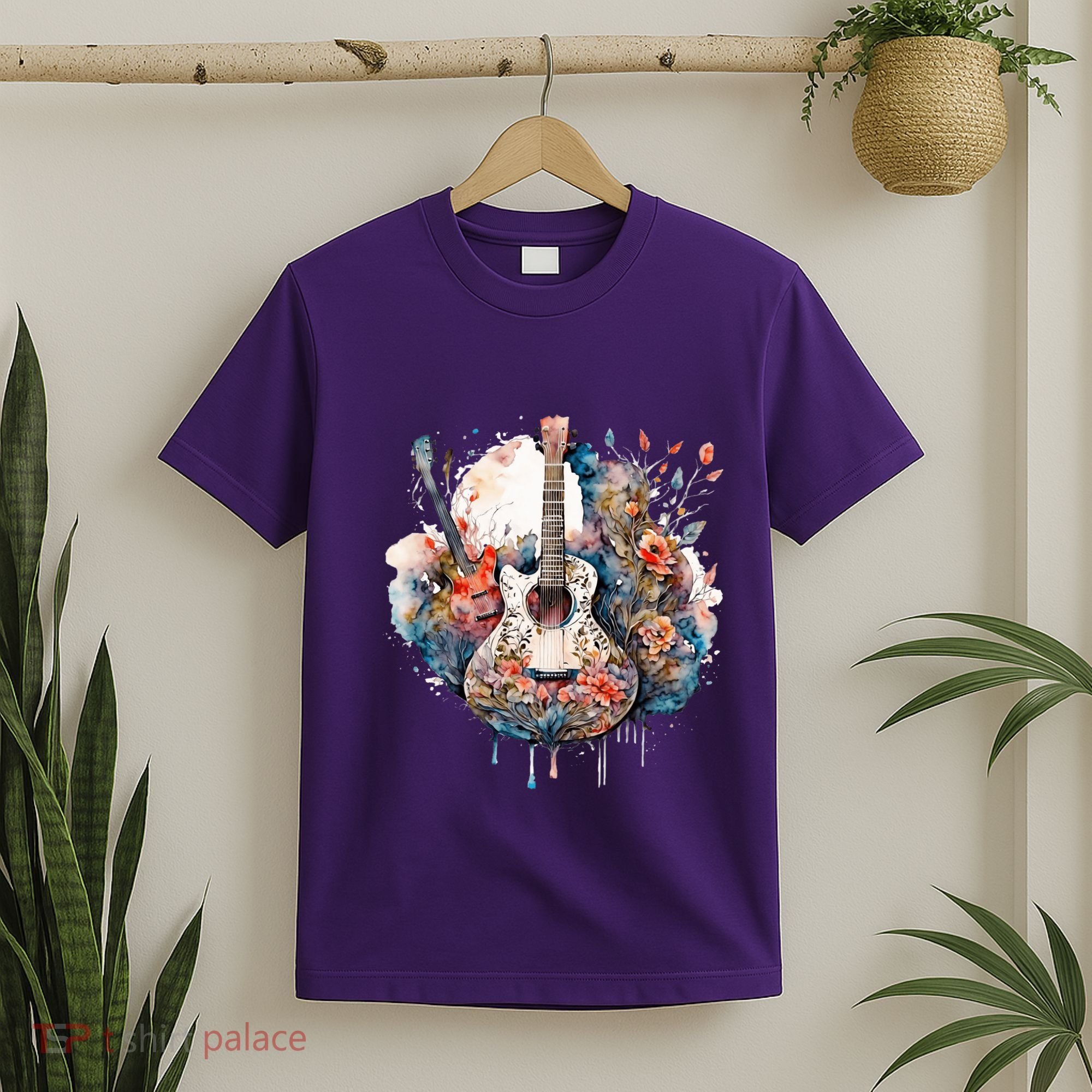 Floral Guitar T-Shirt