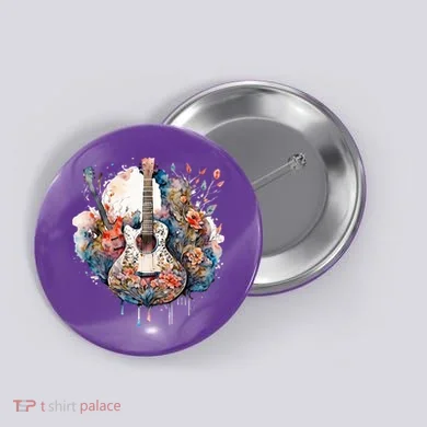 Floral Guitar Button