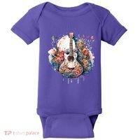Floral Guitar Baby Bodysuit thumb 0