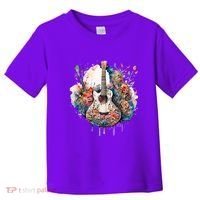 Floral Guitar Toddler T-Shirt thumb 0