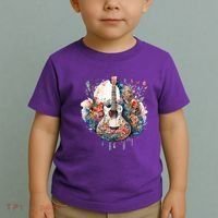 Floral Guitar Toddler T-Shirt thumb 2