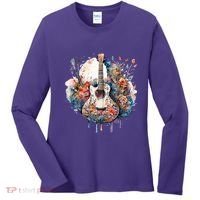 Floral Guitar Women's Long Sleeve Shirt thumb 0