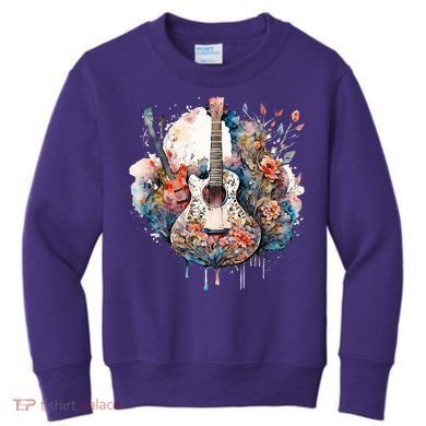 Floral Guitar Kids Sweatshirt