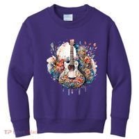 Floral Guitar Kids Sweatshirt thumb 0