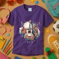 Floral Guitar Kids T-Shirt thumb 3
