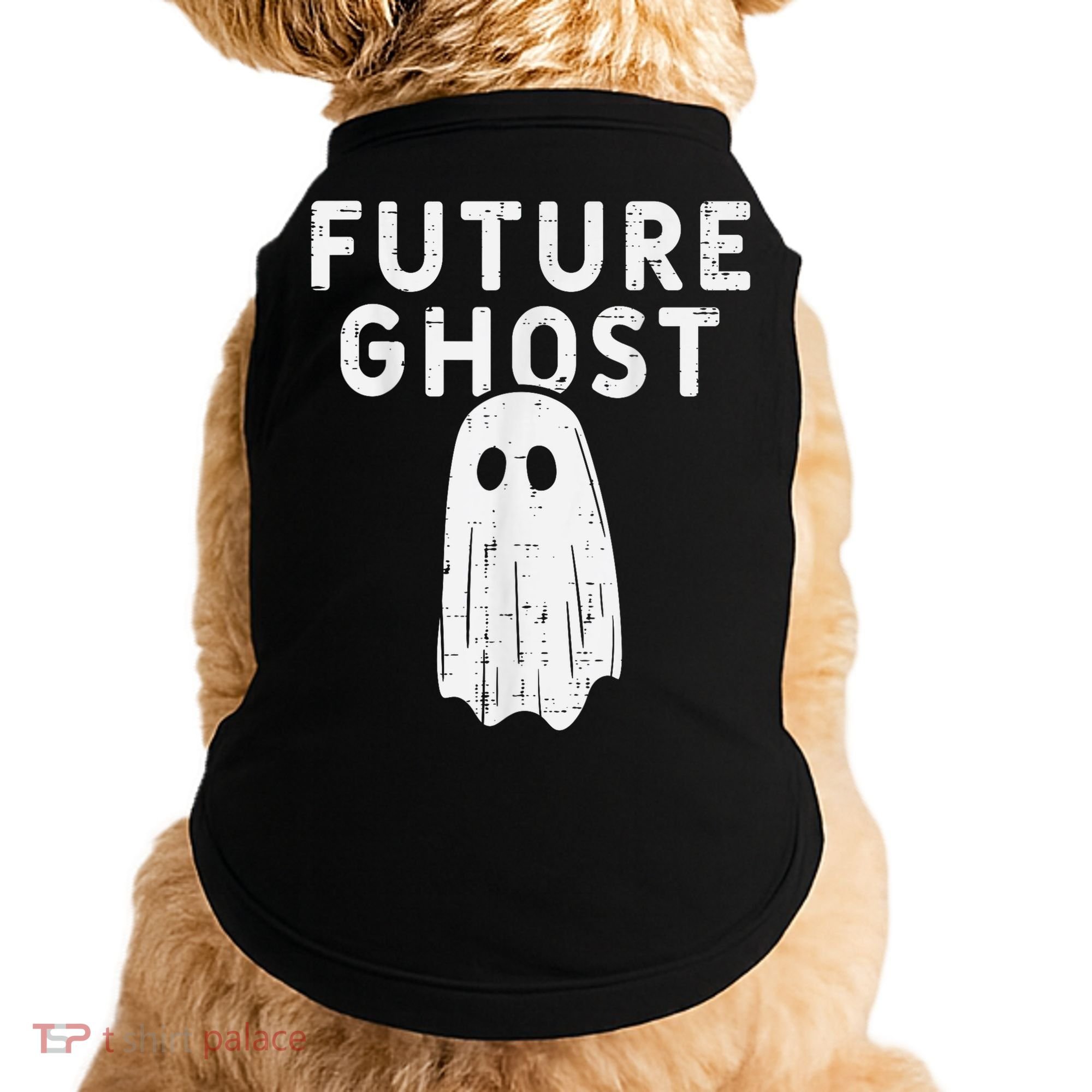 Future Ghost Funny Happy Halloween Costume Doggie Tank