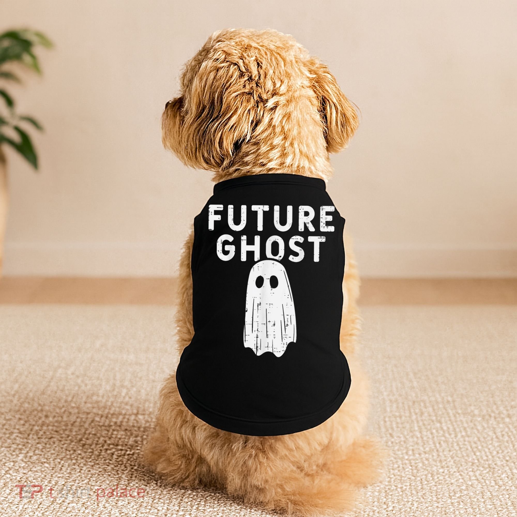 Future Ghost Funny Happy Halloween Costume Doggie Tank
