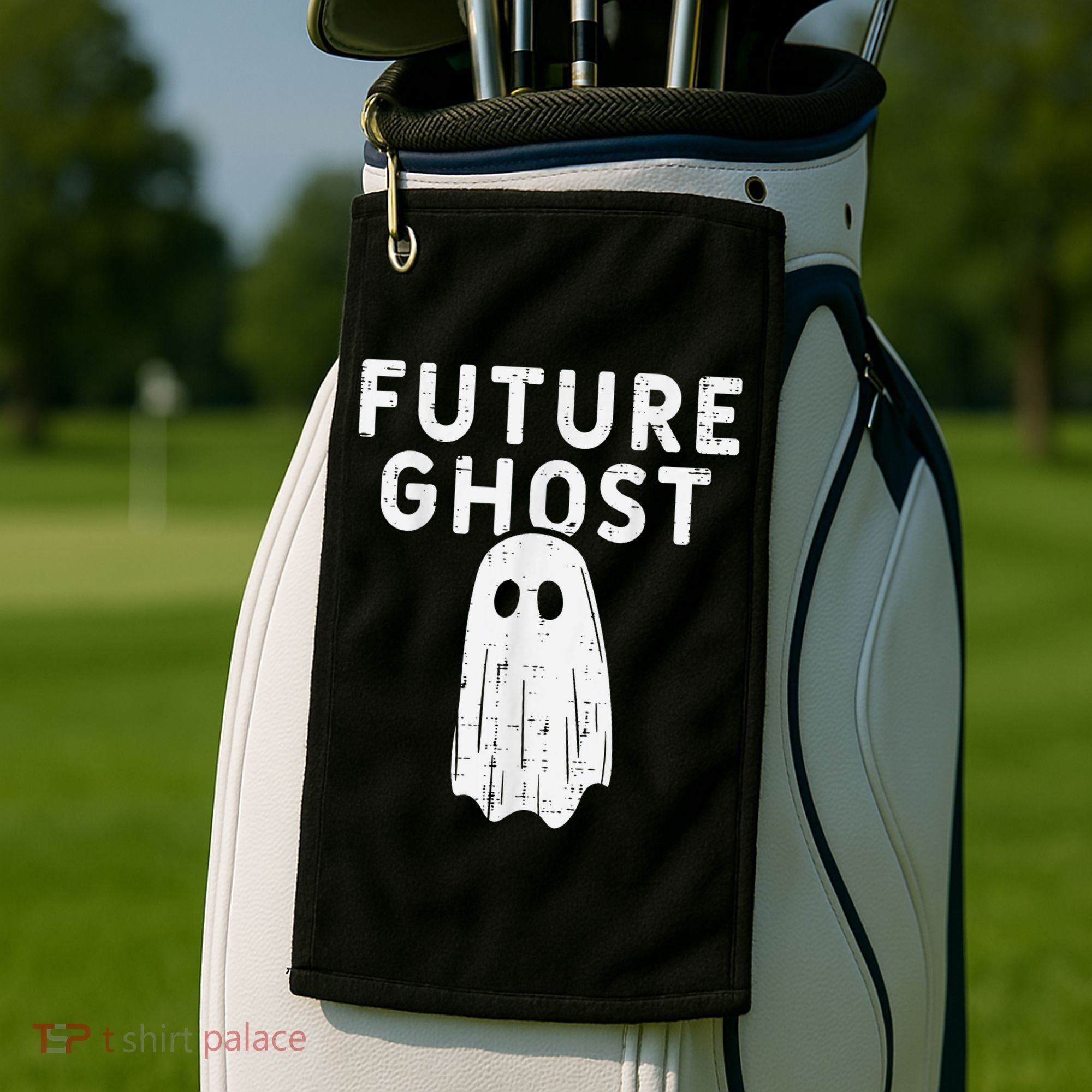 Future Ghost Funny Happy Halloween Costume Golf Towel