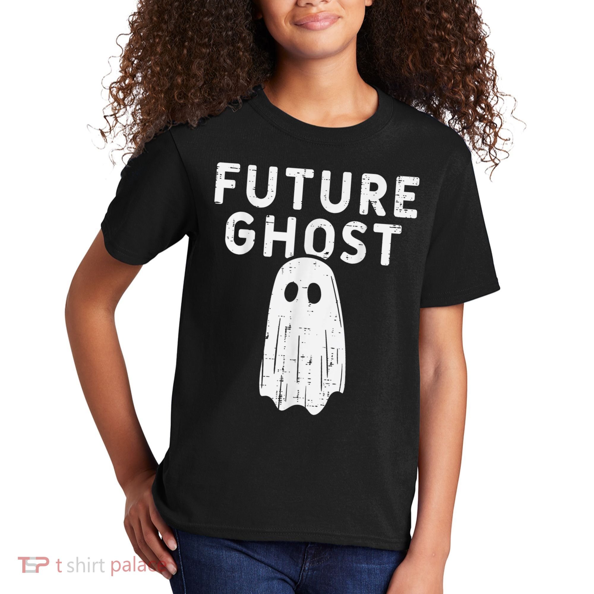 Future Ghost Funny Happy Halloween Costume Kids T-Shirt