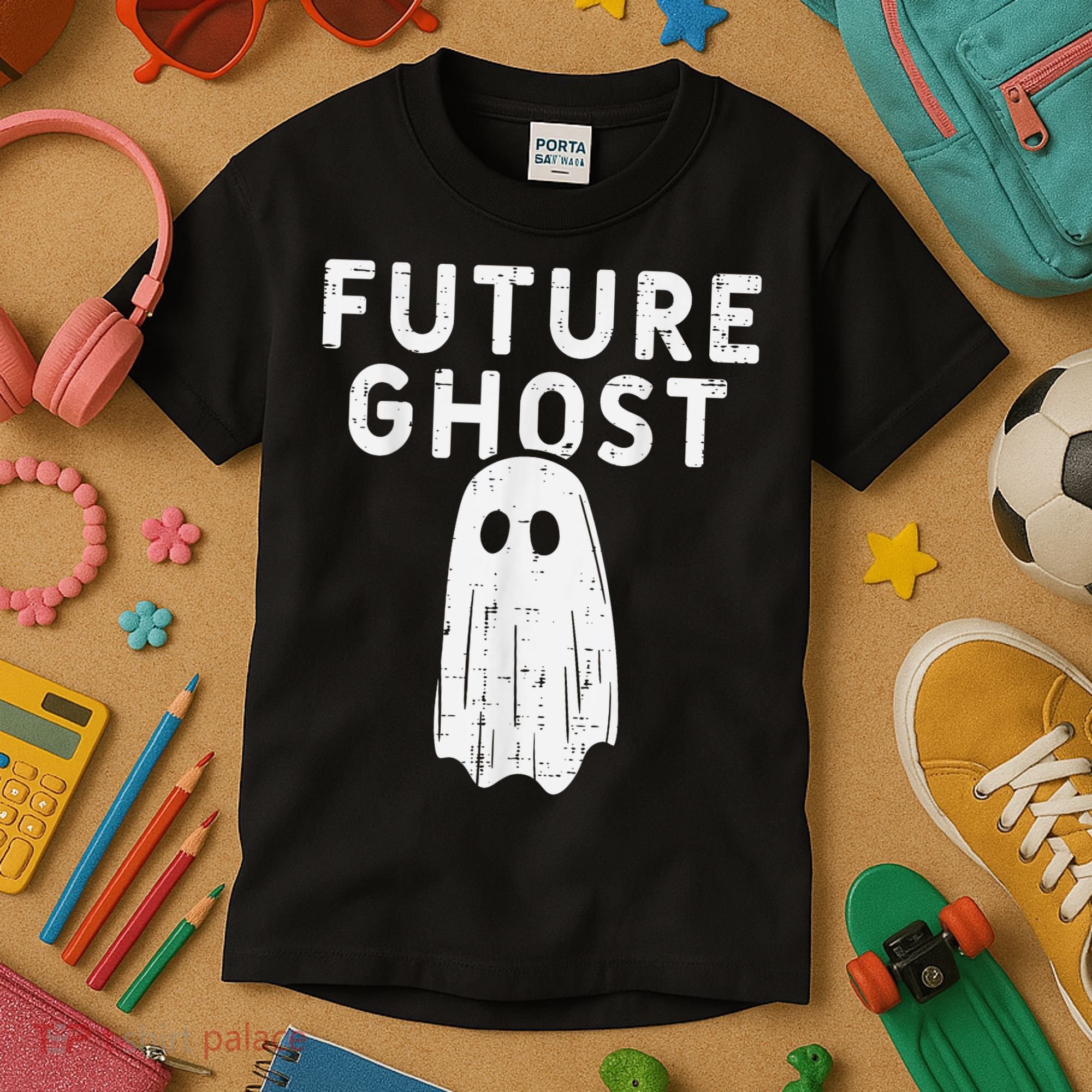 Future Ghost Funny Happy Halloween Costume Kids T-Shirt