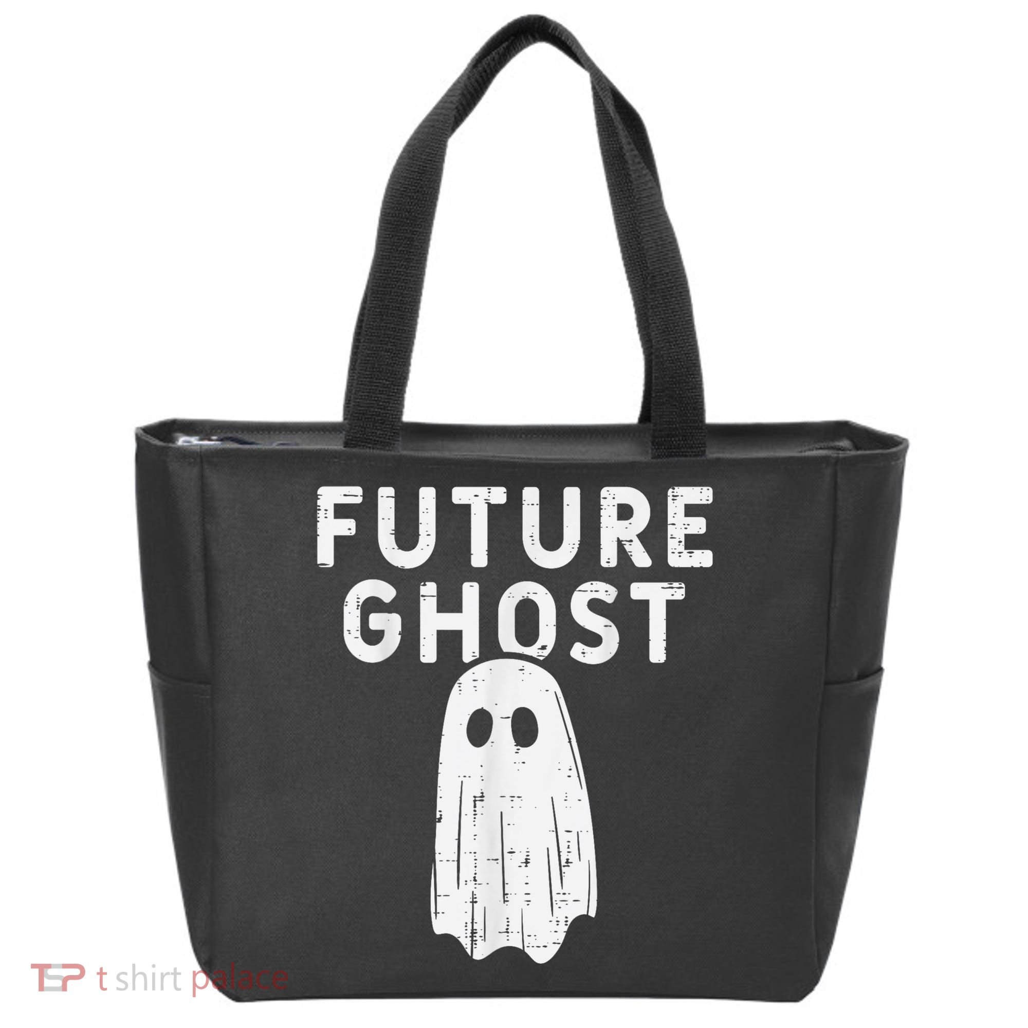 Future Ghost Funny Happy Halloween Costume Tote Bag