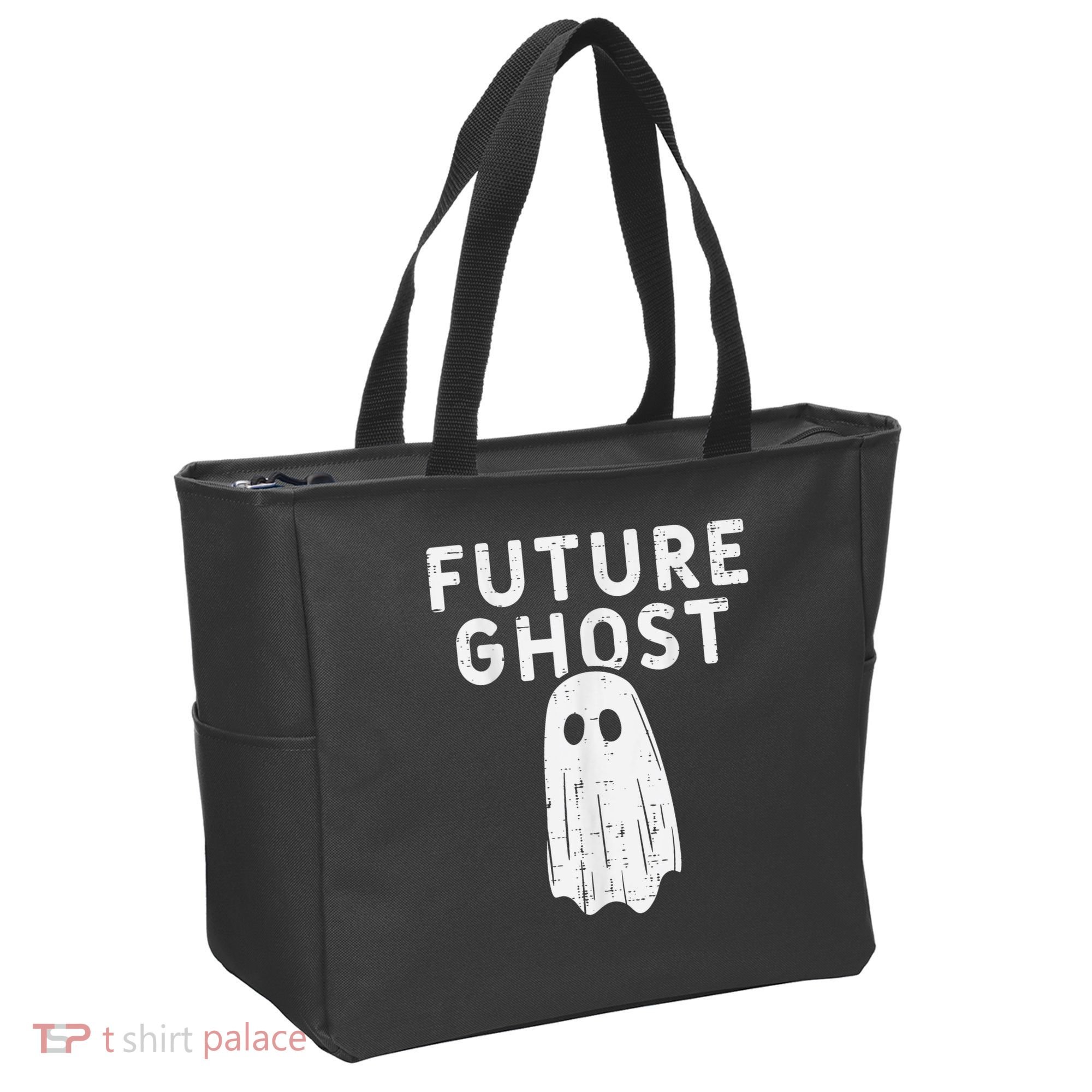 Future Ghost Funny Happy Halloween Costume Tote Bag