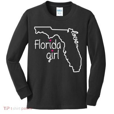 Florida Girl Kids Long Sleeve Shirt