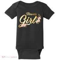 Flower Girl Floral Cute Wedding Baby Bodysuit thumb 0