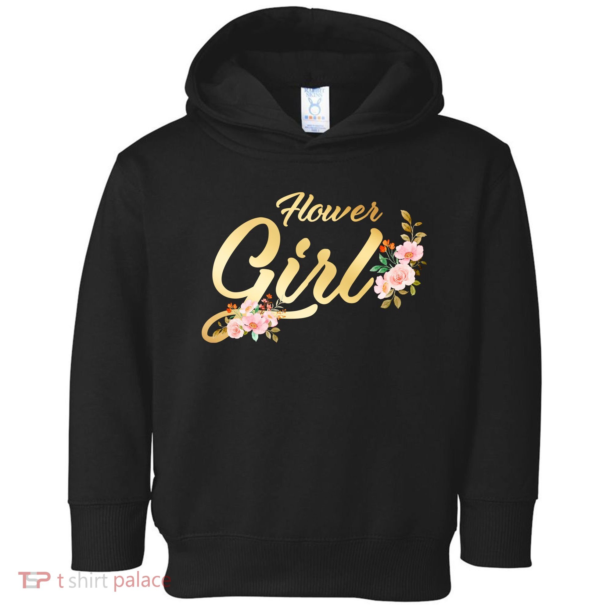 Flower Girl Floral Cute Wedding Toddler Hoodie