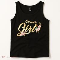 Flower Girl Floral Cute Wedding Tank Top thumb 2