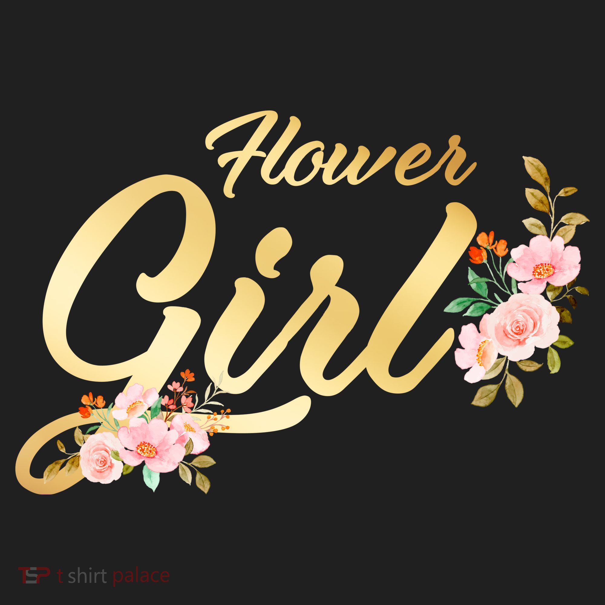 Flower Girl Floral Cute Wedding Golf Towel
