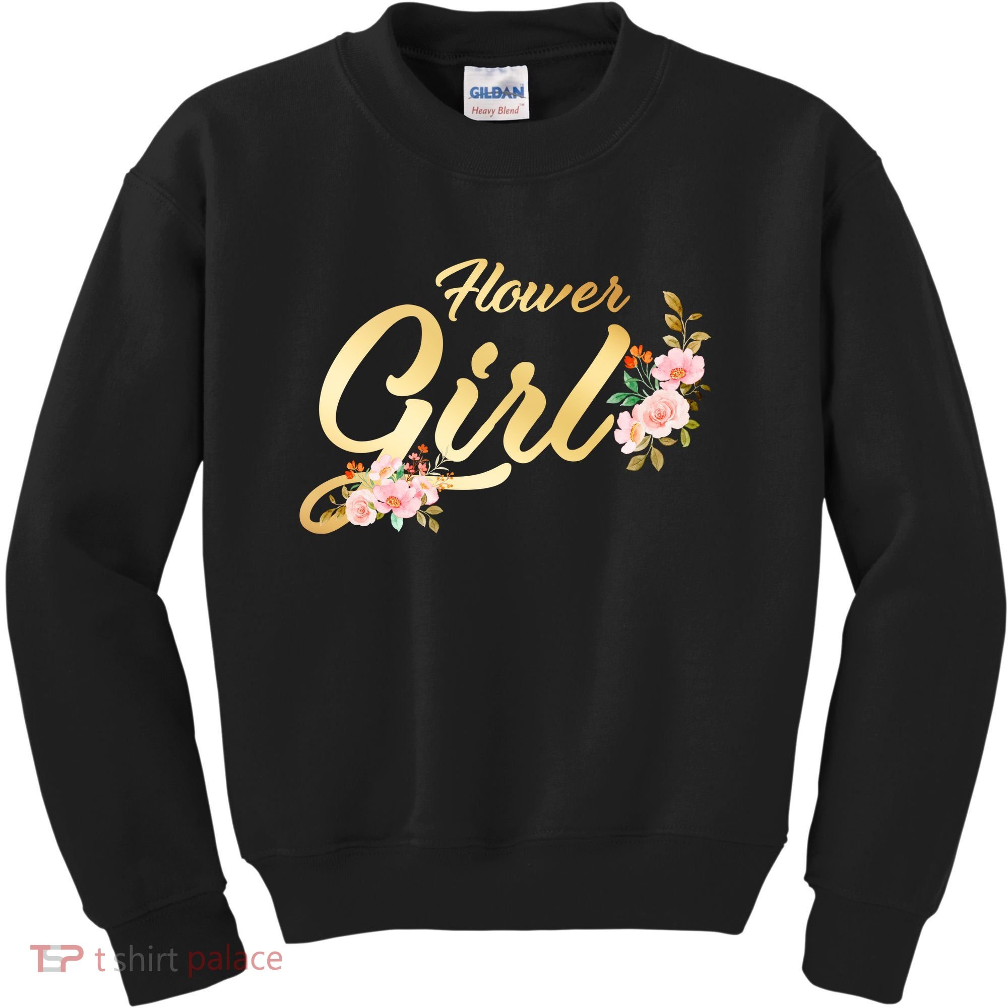 Flower Girl Floral Cute Wedding Kids Sweatshirt