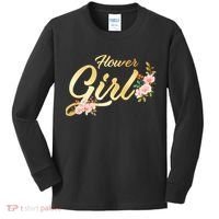 Flower Girl Floral Cute Wedding Kids Long Sleeve Shirt thumb 0