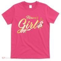 Flower Girl Floral Cute Wedding T-Shirt thumb 0