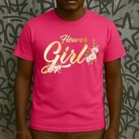 Flower Girl Floral Cute Wedding T-Shirt thumb 3