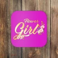 Flower Girl Floral Cute Wedding Coaster thumb 0