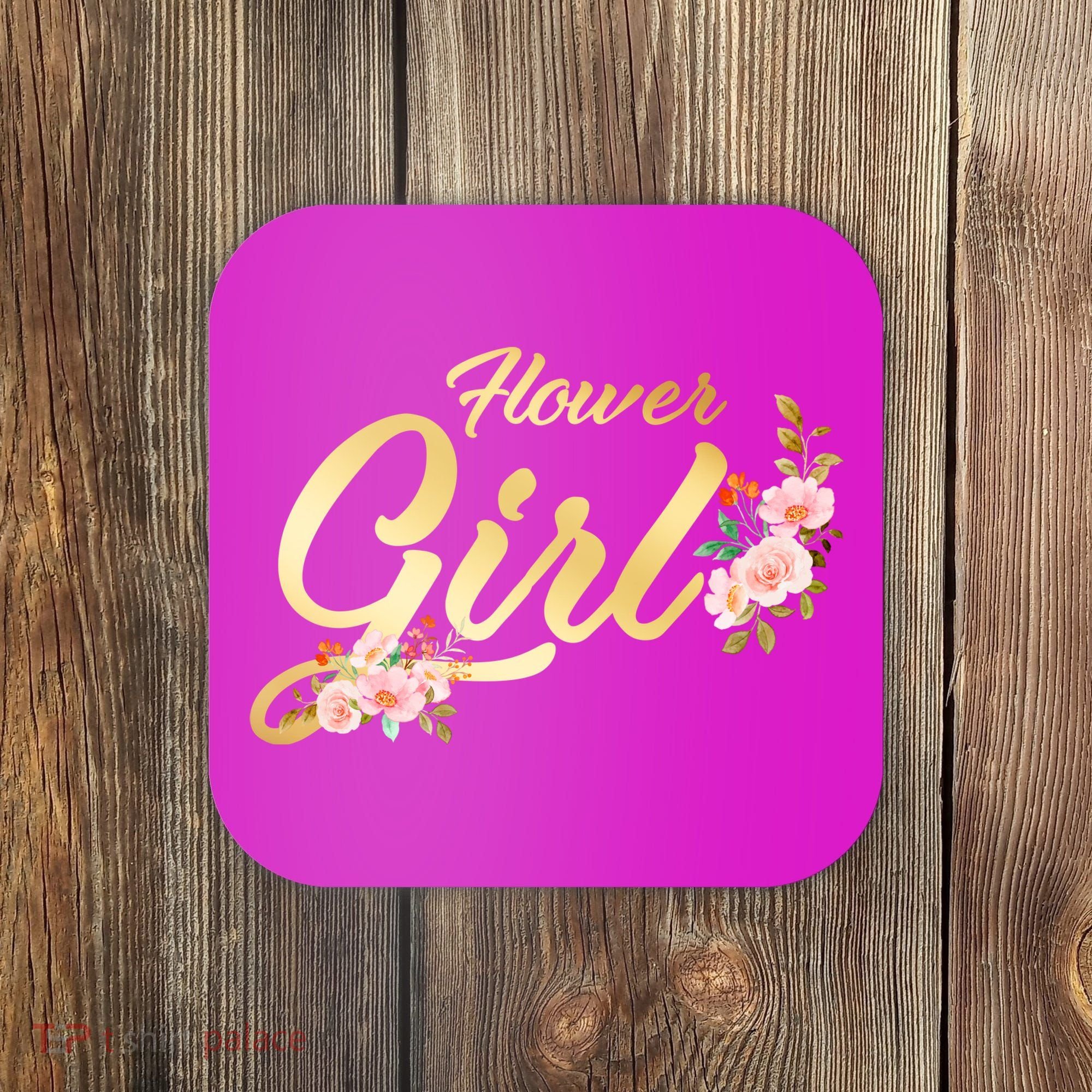Flower Girl Floral Cute Wedding Coaster