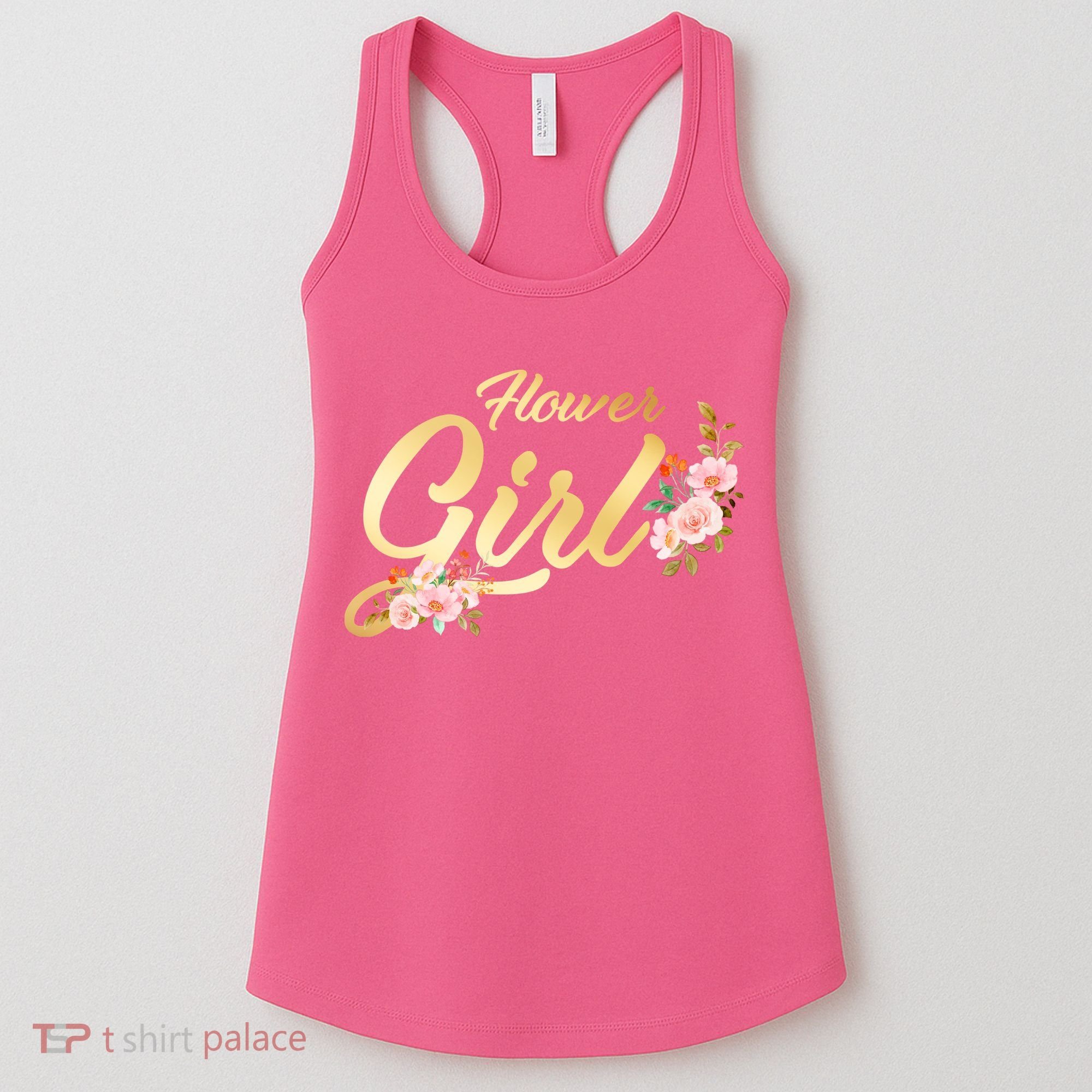 Flower Girl Floral Cute Wedding Women's Tank Top