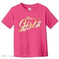 Flower Girl Floral Cute Wedding Toddler T-Shirt thumb 0