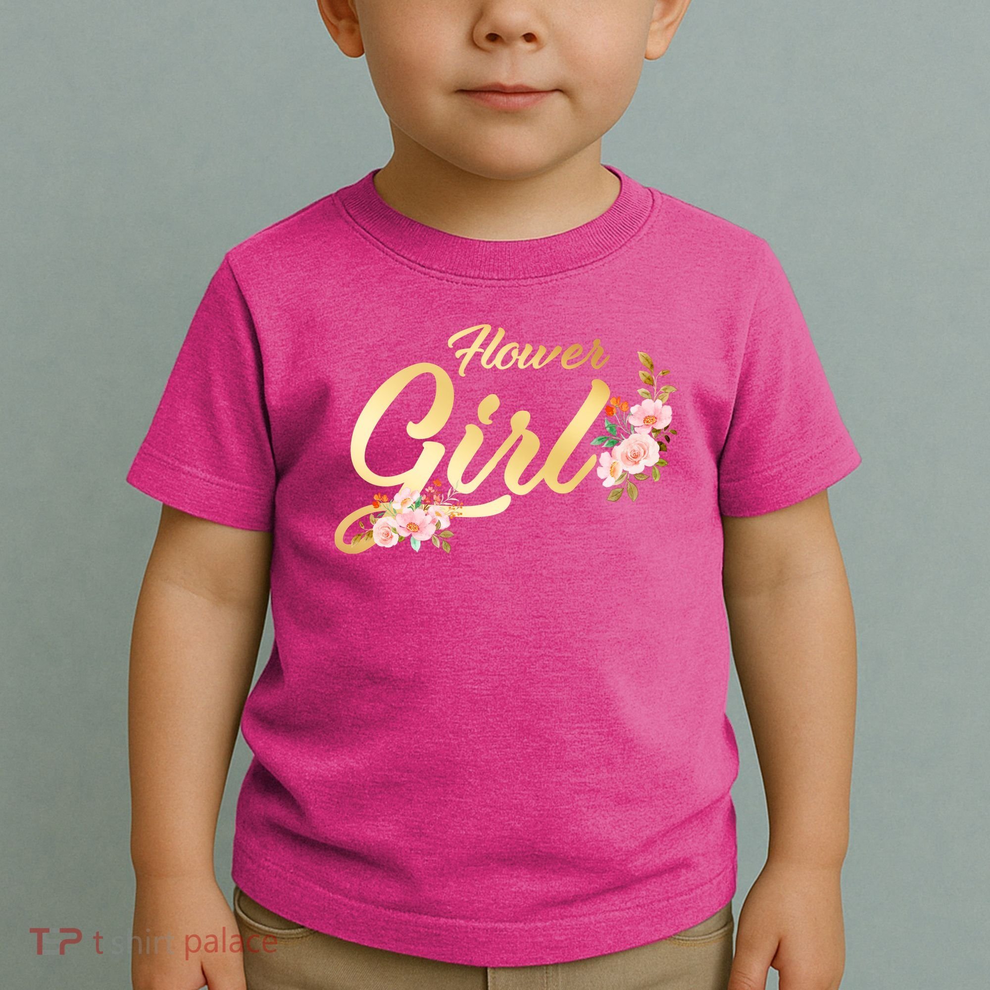 Flower Girl Floral Cute Wedding Toddler T-Shirt