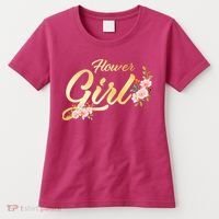 Flower Girl Floral Cute Wedding Women's T-Shirt thumb 0