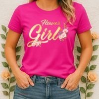 Flower Girl Floral Cute Wedding Women's T-Shirt thumb 2