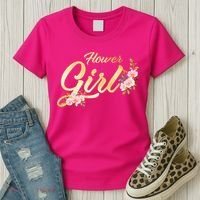 Flower Girl Floral Cute Wedding Women's T-Shirt thumb 3
