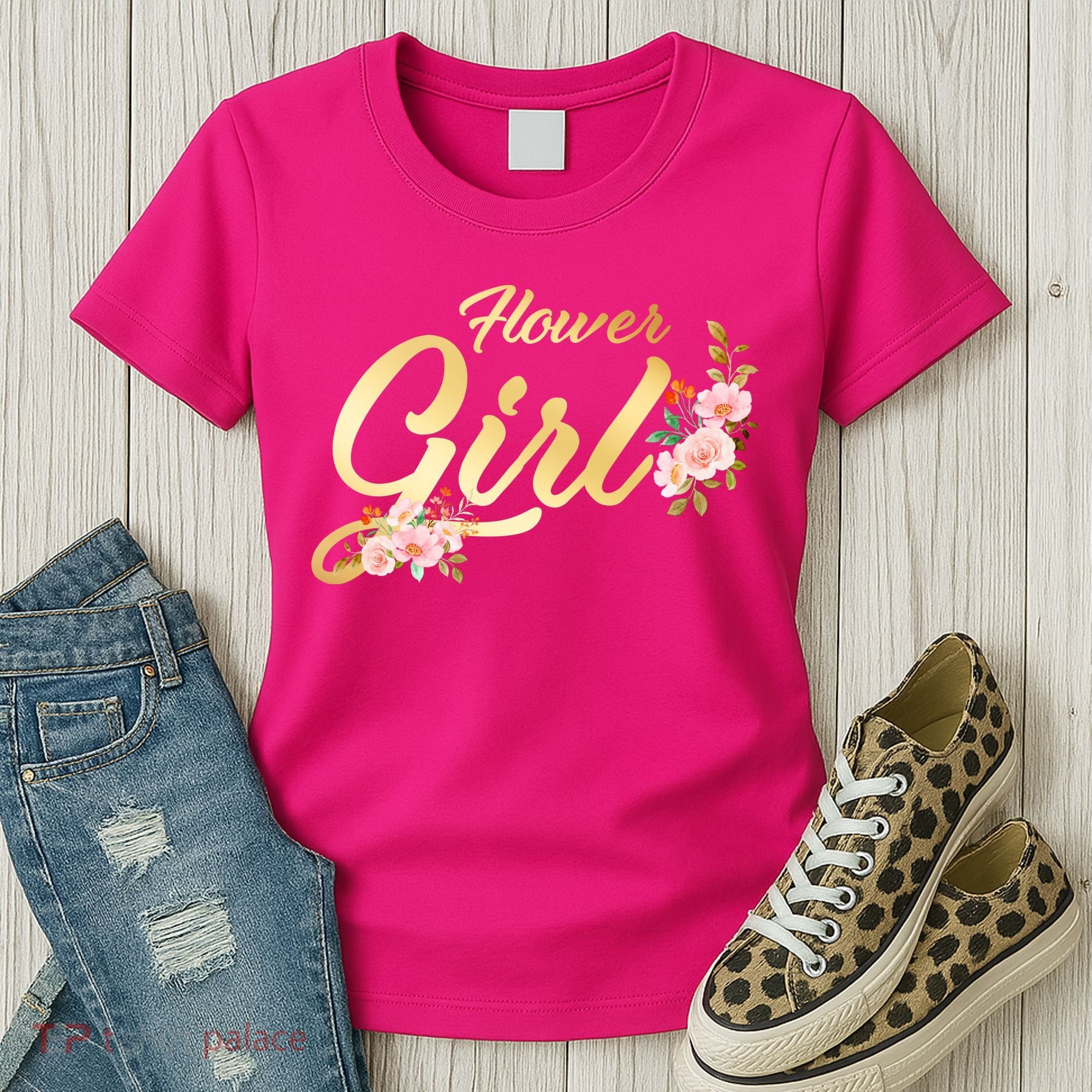 Flower Girl Floral Cute Wedding Women's T-Shirt