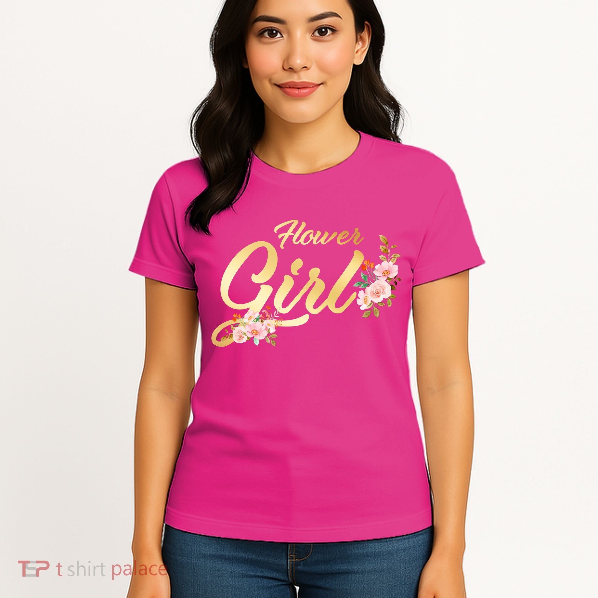 Flower Girl Floral Cute Wedding Women's T-Shirt