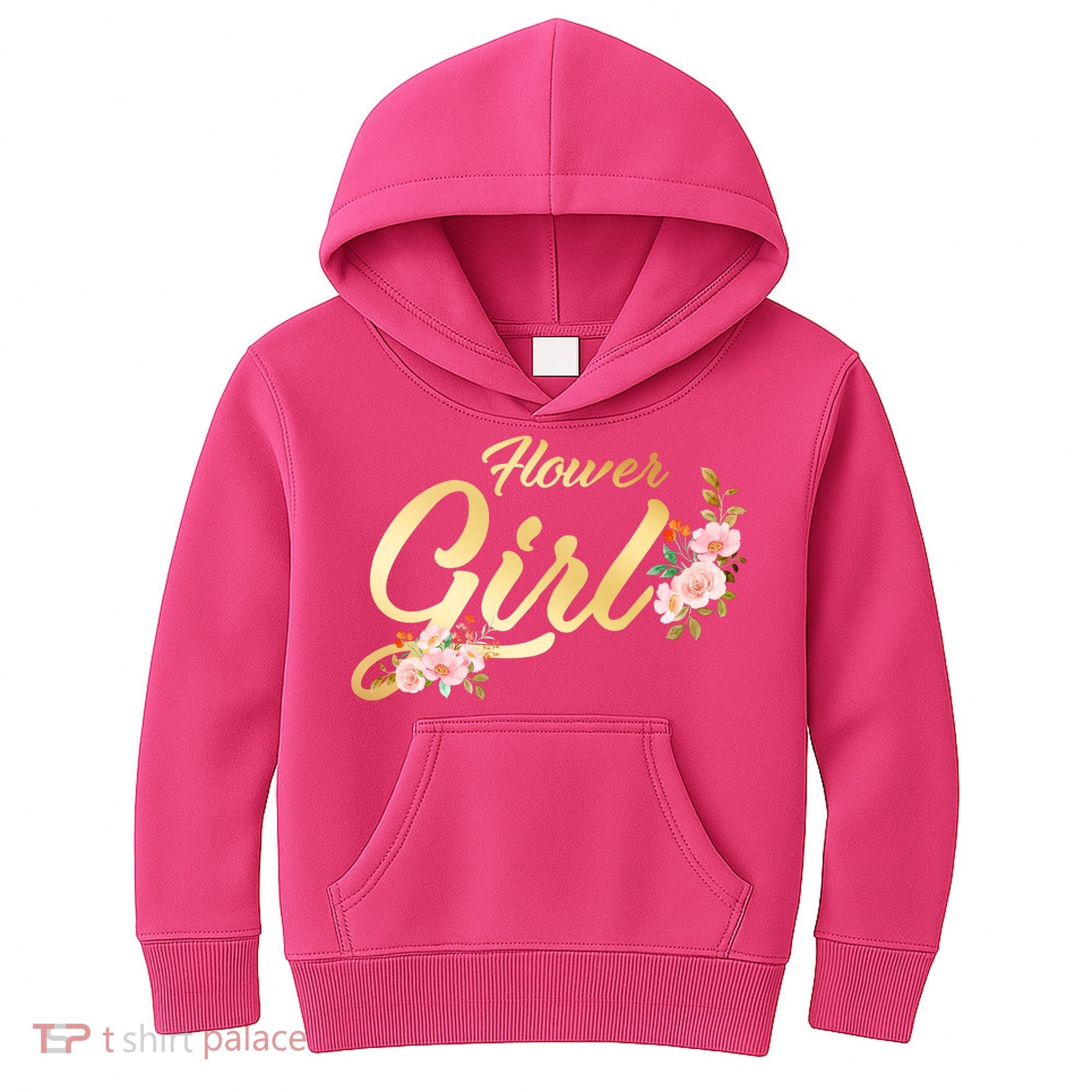 Flower Girl Floral Cute Wedding Kids Hoodie