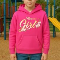 Flower Girl Floral Cute Wedding Kids Hoodie thumb 2