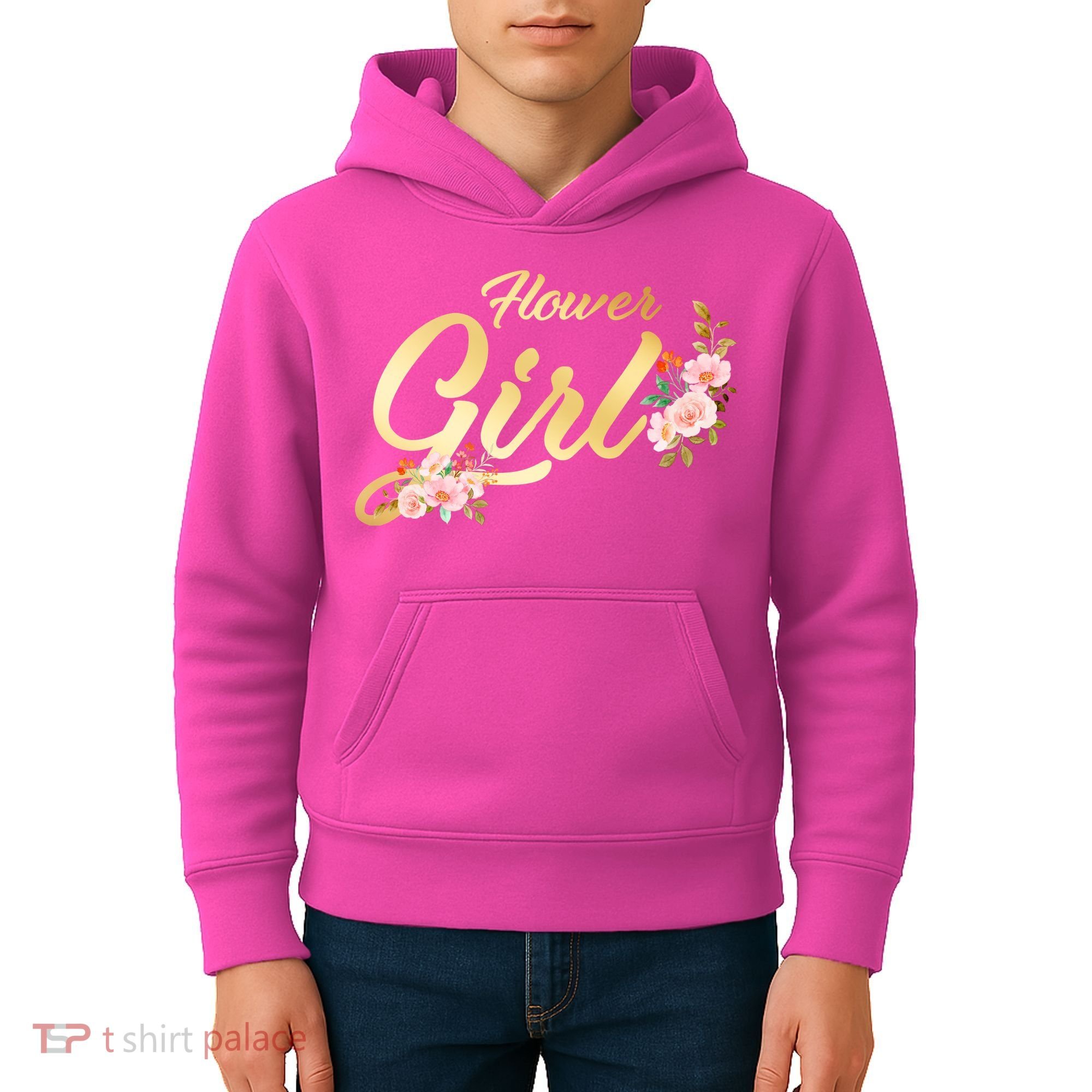 Flower Girl Floral Cute Wedding Kids Hoodie