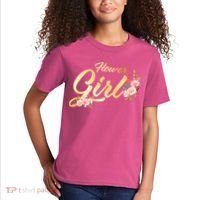 Flower Girl Floral Cute Wedding Kids T-Shirt thumb 2