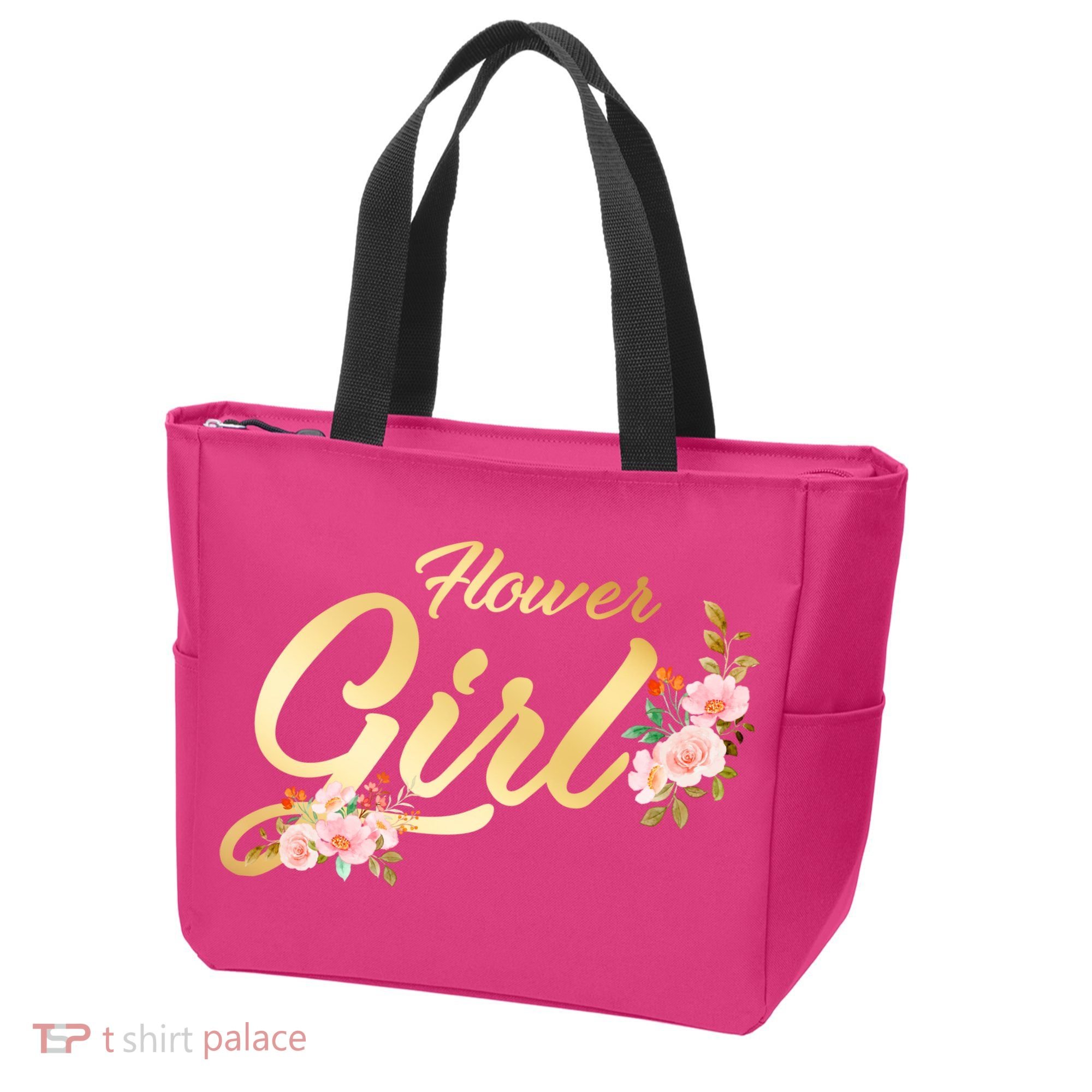 Flower Girl Floral Cute Wedding Tote Bag
